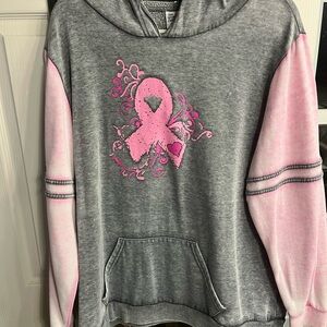 Women’s breast cancer sweatshirt.